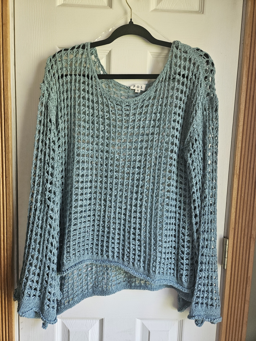 POL Scoop Neck Sweater in Teal/Aqua